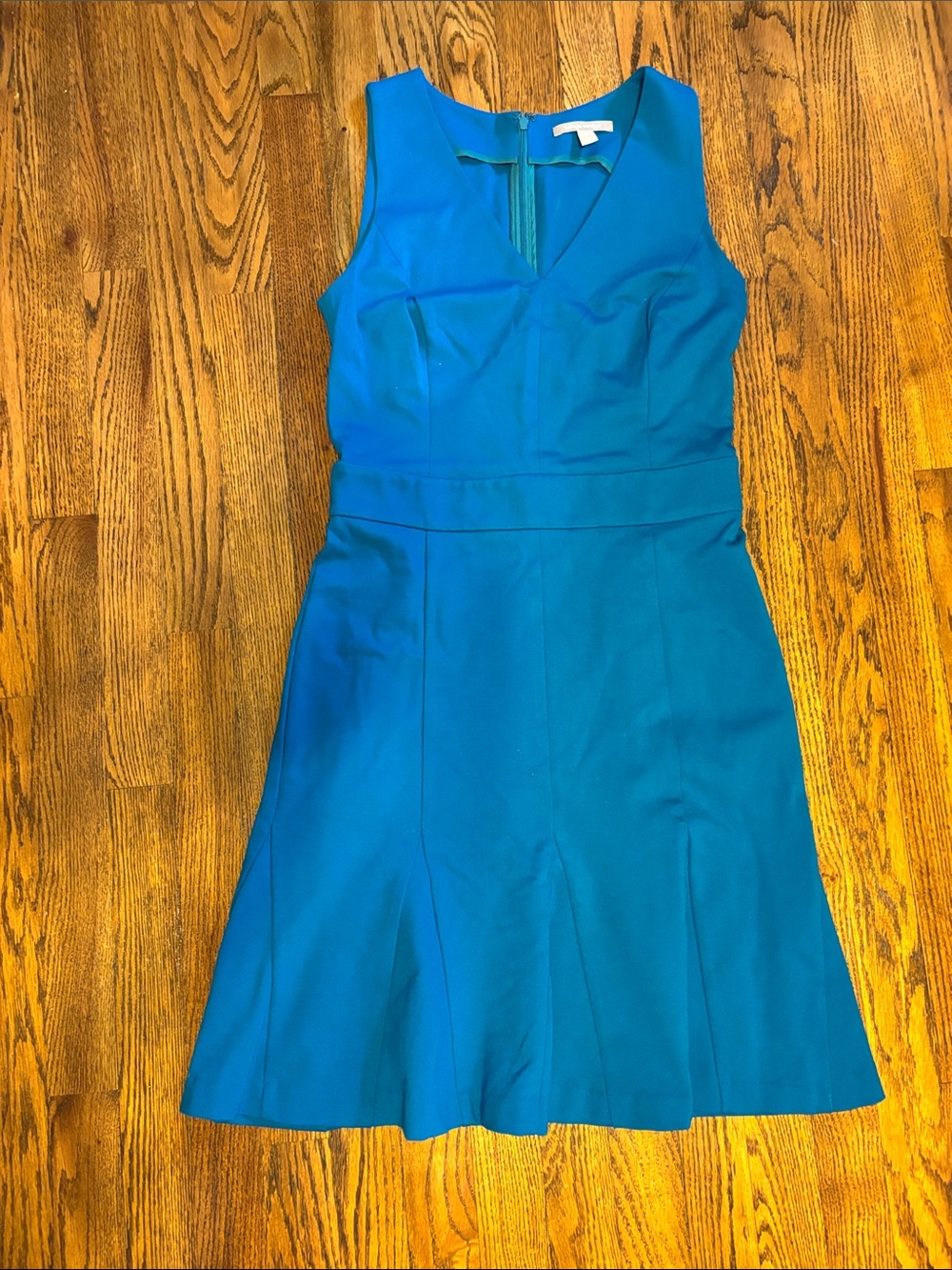 Banana Republic V-neck A-Line Teal dress